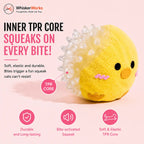 Squeaky Spiky Dog Chew Ball – Interactive Teeth Cleaning Toy for Boredom Relief