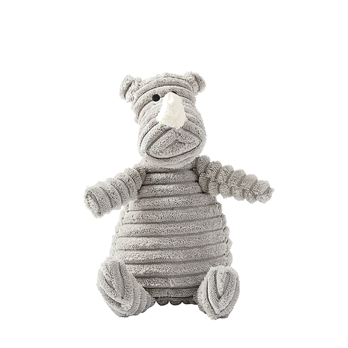 Corduroy Squeaky Dog Toy - Durable Plush Teething & Boredom Relief Chew Toy for Small Dogs & Puppies