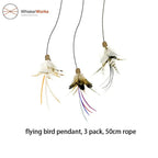 WhiskerWorks FlutterWing – Retractable Feather Cat Teaser - NamedBy
