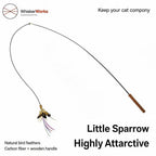 WhiskerWorks FlutterWing – Retractable Feather Cat Teaser - NamedBy